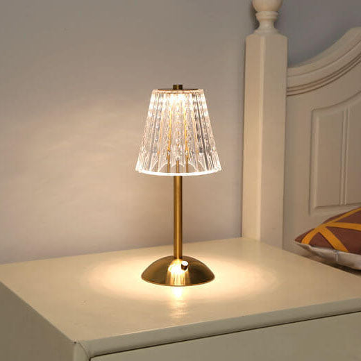 Creative Diamond Crystal Acrylic Metal Touch LED Table Lamp