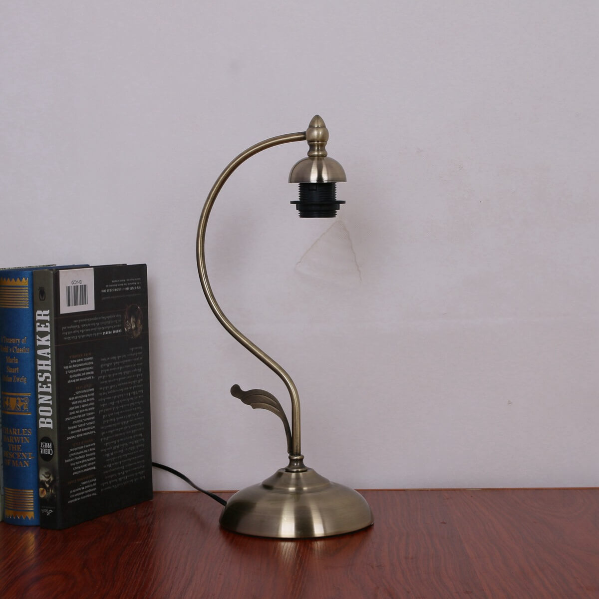 European Tiffany Amber Lucite Glass 1-Light Table Lamp