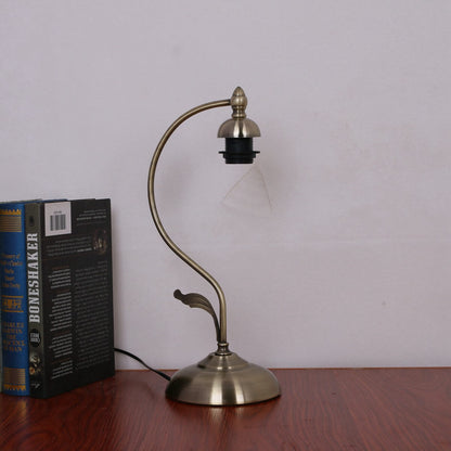 European Tiffany Amber Lucite Glass 1-Light Table Lamp
