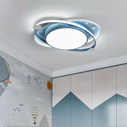 مصباح سقف LED دائري بيضاوي الشكل من الأكريليك والألومنيوم بتصميم آرت ديكو حديث لغرفة النوم 