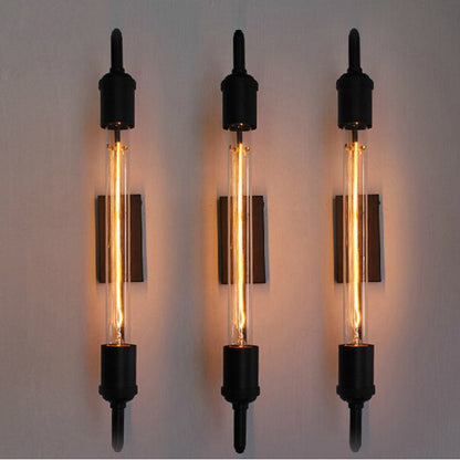 Traditional Vintage Steam Tube Iron 1-Light Wall Sconce Lamp For Living Room