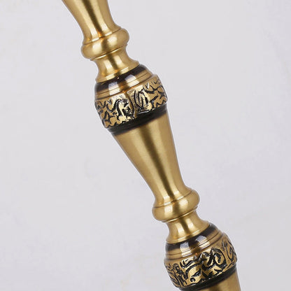 Traditional Tiffany Brass Shell Dome Rose Dragonfly 3-Light Standing Floor Lamp For Living Room