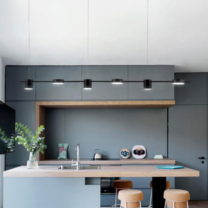 Modern Minimalist Line Round Spotlight LED Island Light Chandelier