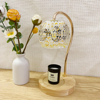 Japanese Style Creative Glass Spherical 1-Light Melting Wax Table Lamp