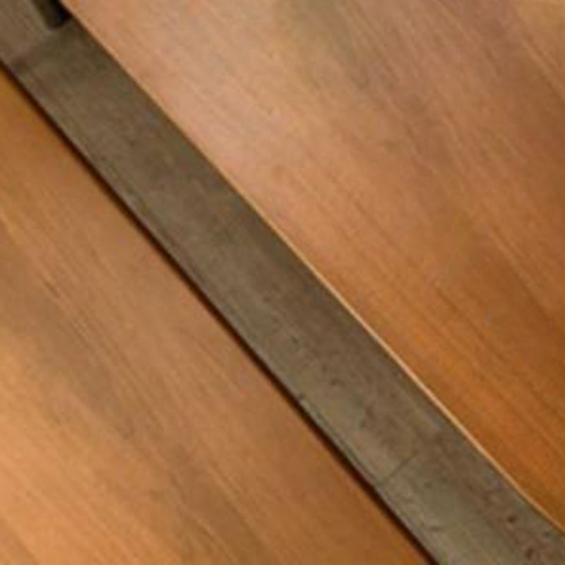 Traditional Vintage Elliptical Pine Ash Wood Stainless Steel Dining Table For 4 Seats