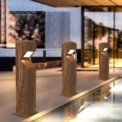 Traditional Chinese Waterproof Steel Aluminum Irregular Column LED Landscape Lighting Outdoor Light For Garden