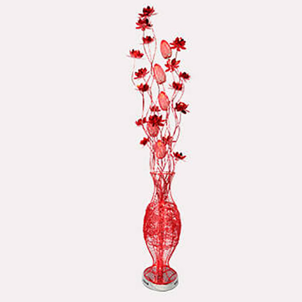 European Style Vase Flower Design Aluminum LED Standing Floor Lamp