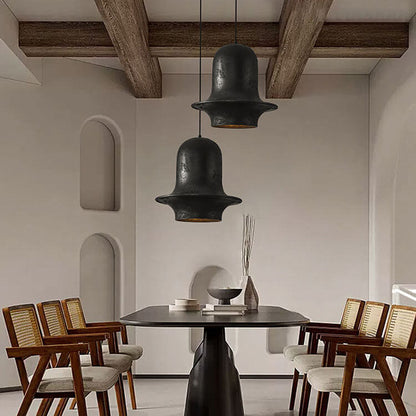 Industrial Vintage Resin Hat Shape 1-Light Pendant Light