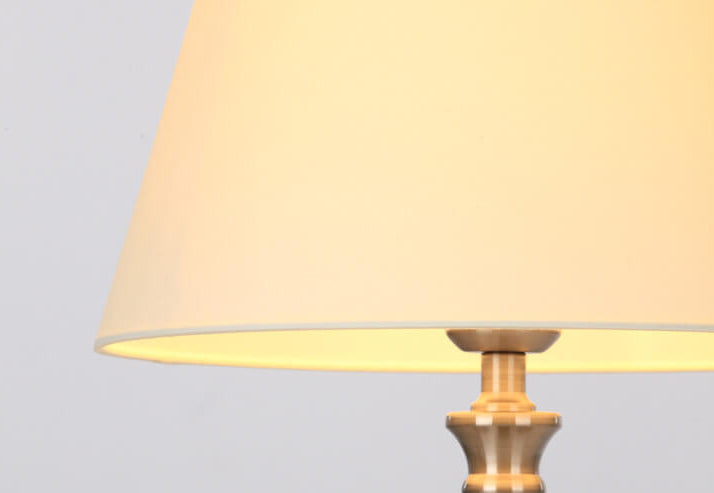 Nordic Minimalist Beige Fabric 1-Light Table Lamp