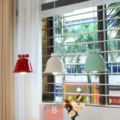 Modern Minimalist Bow Bells Iron 1-Light Pendant Light For Bedroom