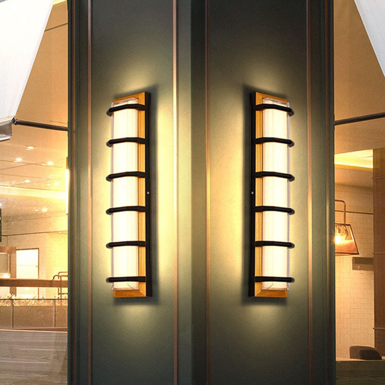 Contemporary Industrial Aluminum Cubic Acrylic Shade LED Waterproof Wall Sconce Lamp For Garden