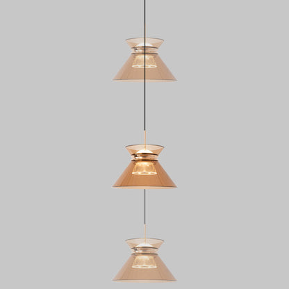 مصباح LED بتصميم الساعة الرملية المدبب المصنوع من الألومنيوم والأكريليك بتصميم بسيط وعصري لوضعه بجانب السرير 