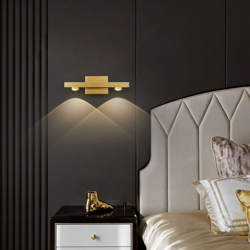 Modern Retro All Copper LED Vanity Light Wall Sconce Lamp