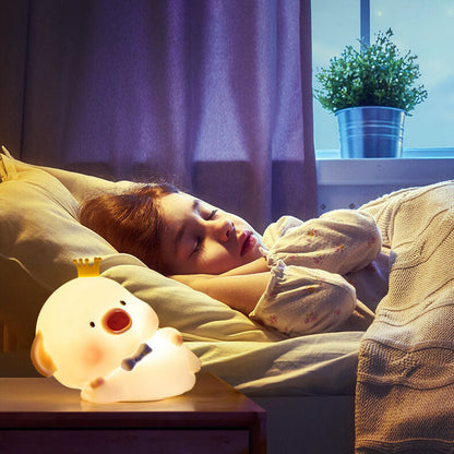 Cute Piggy Silicone LED Night Light Bedside Table Lamp