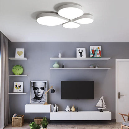 Modern Minimalist Four Leaf Clover Acrylic LED Flush Mount Ceiling Light