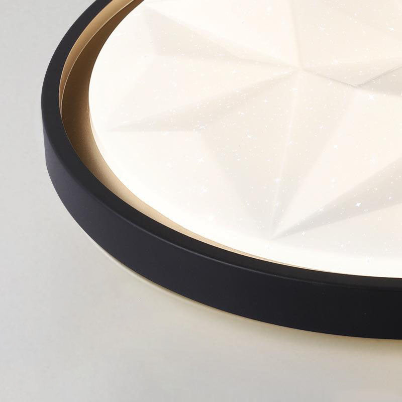 Nordic Creative Star Effect Round Iron Acrylic LED Flush Mount Ceiling Light