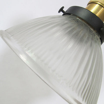 Retro Industrial Water Ripple Glass Bowl Shade 1-Light Pendant Light