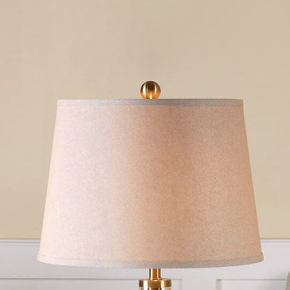 Modern Minimalist Vase Base Glass Fabric 1-Light Table Lamp