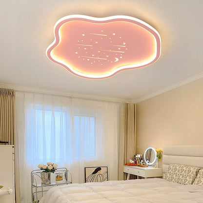 Contemporary Creative Kids Cloudy Iron Silicone LED Flush Mount Ceiling Light For Bedroom