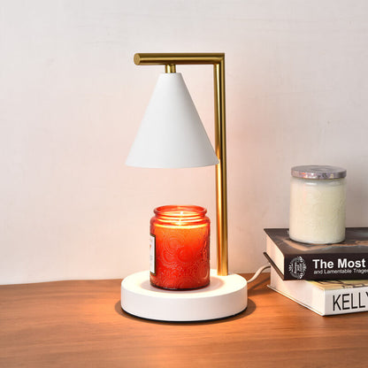 Simple Cone Shade Right Angle Arm 1-Light Melting Wax Table Lamp