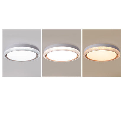 Modern Simple Acrylic Round Ring Iron LED Flush Mount Ceiling Light