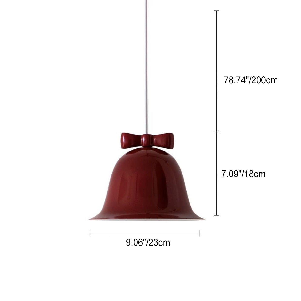 Modern Minimalist Bow Bells Iron 1-Light Pendant Light For Bedroom