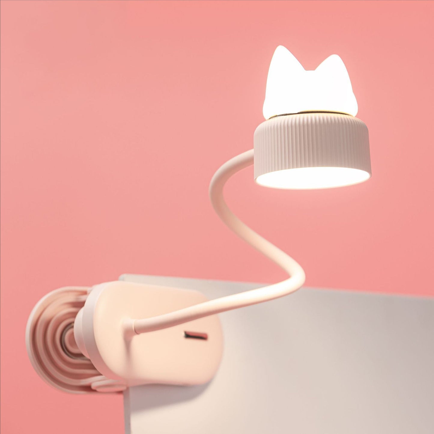 Modern Creative Cat Ears Eye Protection Clip LED Table Lamp