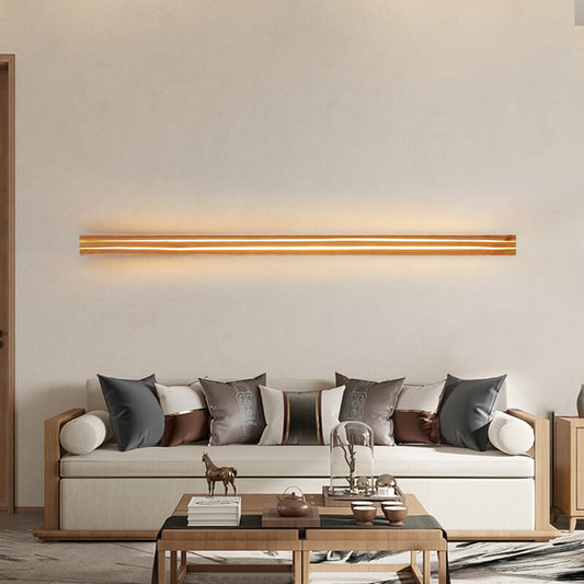 مصباح حائط LED خشبي خطي حديث على طريقة وابي سابي اليابانية 