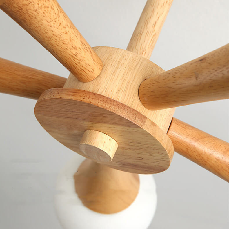 Japanese Log Fork 3/4/5-Light Semi-Flush Mount Light