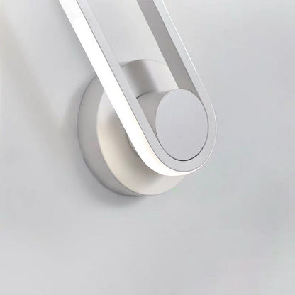 Contemporary Simplicity Iron Oval Ring Rotatable LED Wall Sconce Lamp For Bedroom