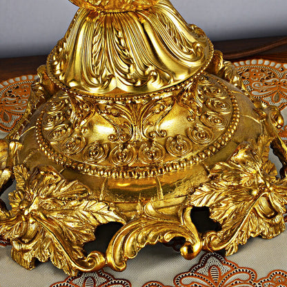 French Full Copper Crystal Tassel Design 1-Light Table Lamp