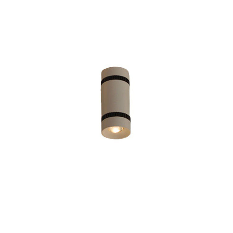 مصباح حائط LED أسطواني من الألومنيوم بتصميم عصري بسيط لغرفة المعيشة 