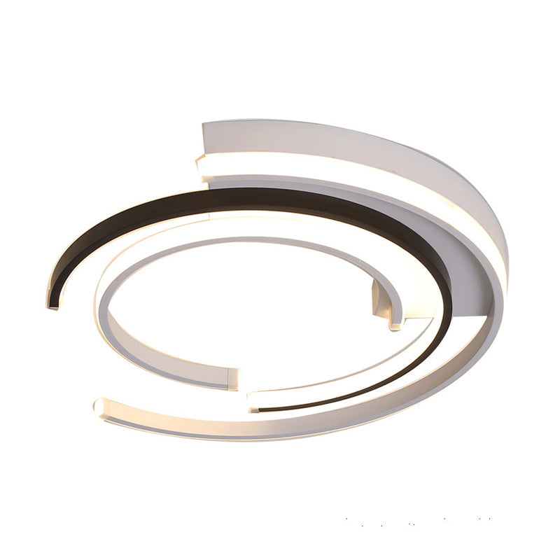 Contemporary Scandinavian Round Iron Aluminum LED Flush Mount Ceiling Light For Living Room