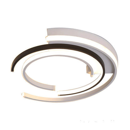 Contemporary Scandinavian Round Iron Aluminum LED Flush Mount Ceiling Light For Living Room