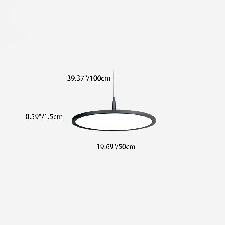 Modern Minimalist Aluminum Round Shape LED Pendant Light For Dining Room