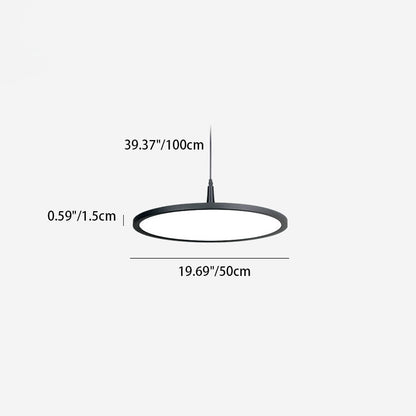 Modern Minimalist Aluminum Round Shape LED Pendant Light For Dining Room
