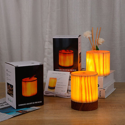 Creative Wood LED Touch Night Light Table Lamp