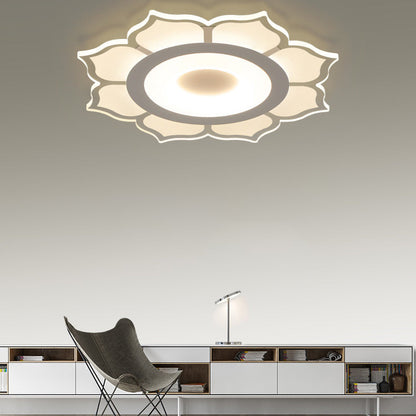 مصباح سقف LED دائري من الحديد الأكريليك بتصميم عصري بسيط لغرفة النوم