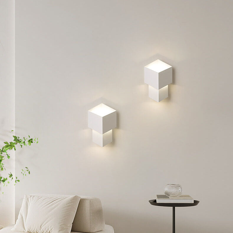 Modern Cream Style Simple Square LED Wall Sconce Lamp