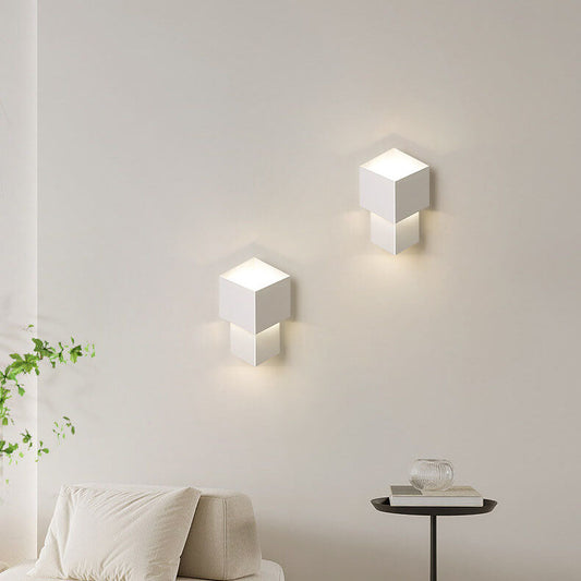 مصباح حائط LED مربع بسيط بتصميم كريمي عصري 
