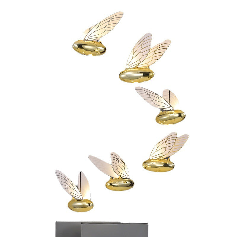Contemporary Luxury Acrylic Resin Bee Shape LED Pendant Light For Living Room