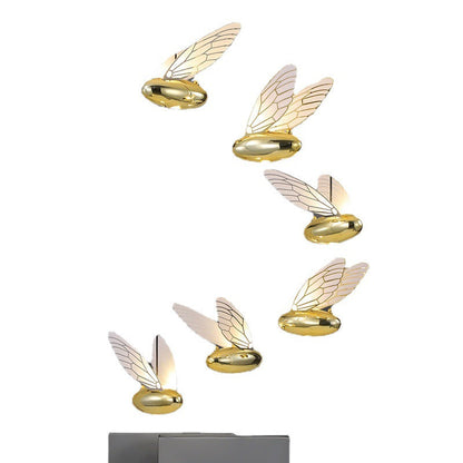 Contemporary Luxury Acrylic Resin Bee Shape LED Pendant Light For Living Room