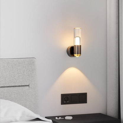 Contemporary Scandinavian Cylindrical Iron Aluminum Acrylic LED Wall Sconce Lamp For Living Room