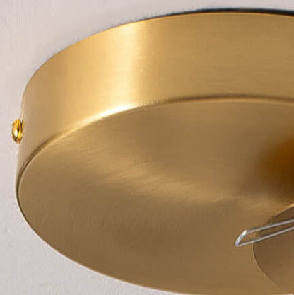 Nordic Minimalist White Orb Metal Glass LED Semi-Flush Mount Light