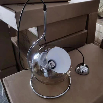 Modern Simplicity Iron Glass Ball 1-Light Pendant Light For Living Room