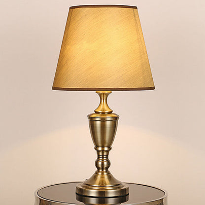 Nordic Vintage Fabric Cone Hardware 1-Light Table Standing Floor Lamp