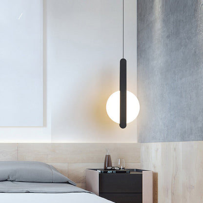 مصباح LED دائري نصف دائري من الأكريليك بتصميم بسيط وعصري، مناسب لجانب السرير 