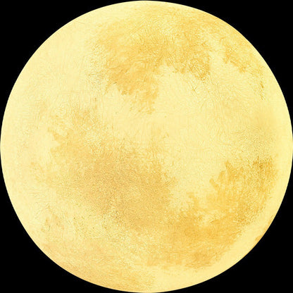 Contemporary Nordic Solar Waterproof PE Resin Round Moon LED Pendant Light For Outdoor Patio