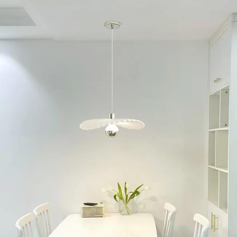 Modern Minimalist White Seashell LED Pendant Light
