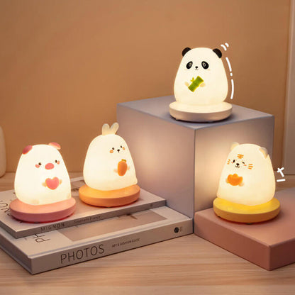 Creative Silicone Animal USB Rechargeable Night Light Decorative Table Lamp